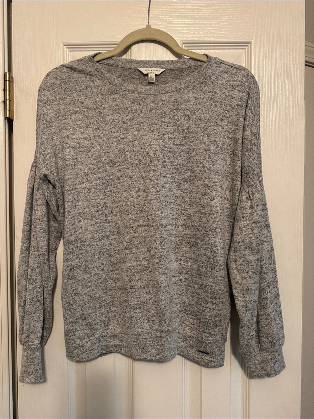 Lucky Brand Women's Grey Marled Crewneck Sweater